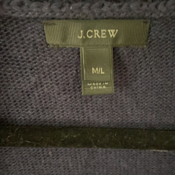 Navy Wool Long Cardigan with Pockets - Picture 3 of 5